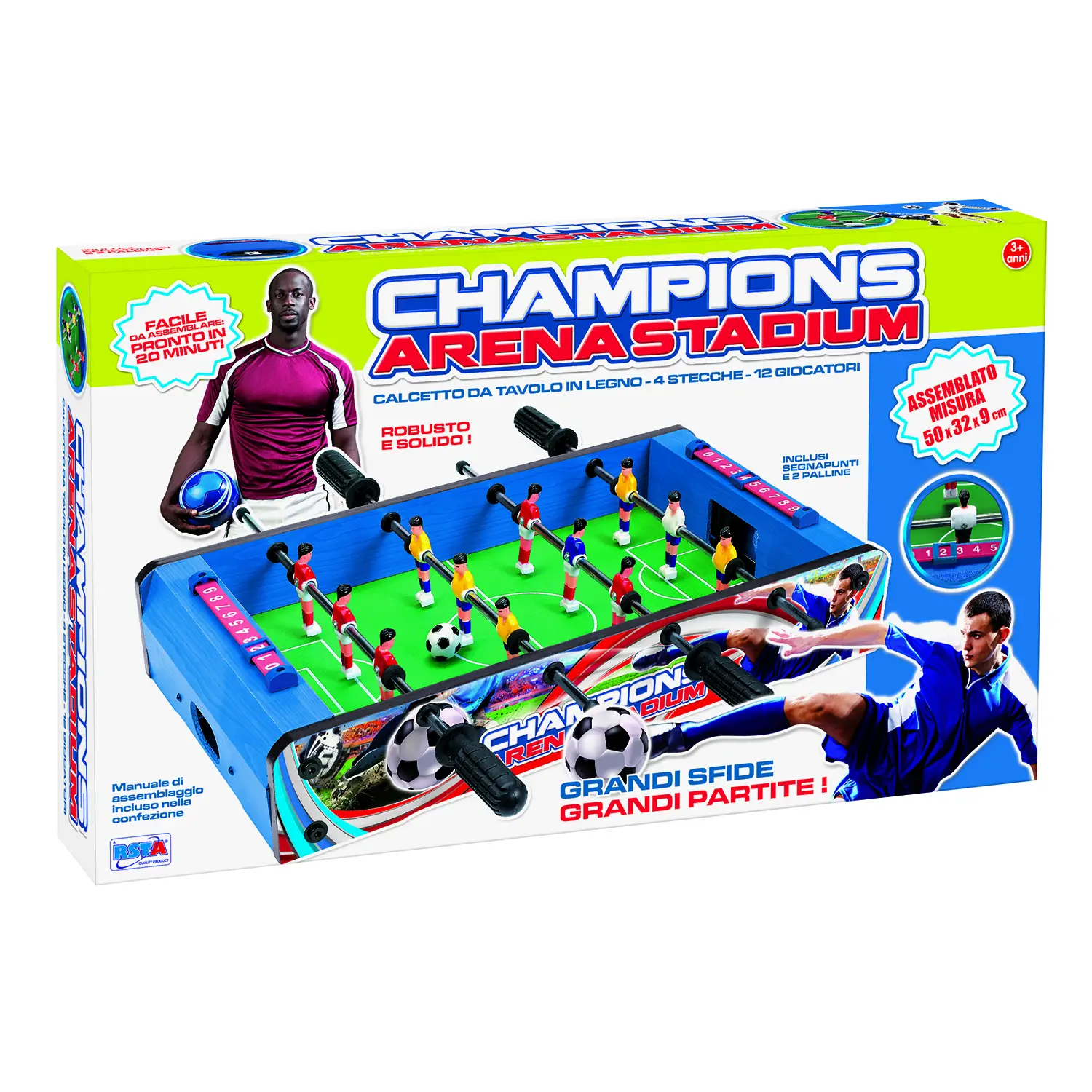 Calciobalilla da Tavolo Champions Arena Stadium – Mini Tavolo 50x32x9 cm - tavoli gioco