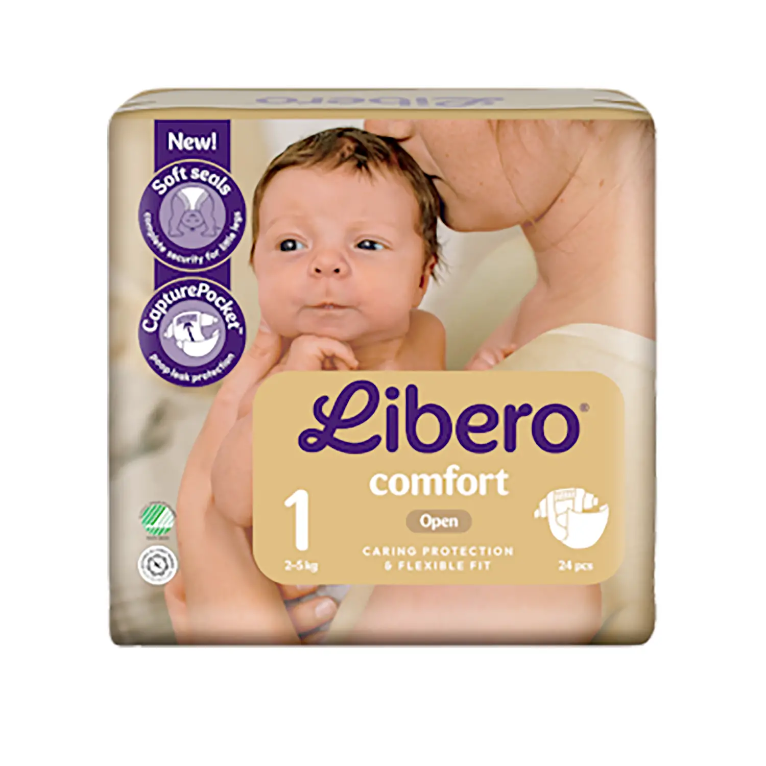 Pannolini Libero Comfort - Taglia 1 - 2-5 Kg - 24 Pezzi - pannolini e salviettine