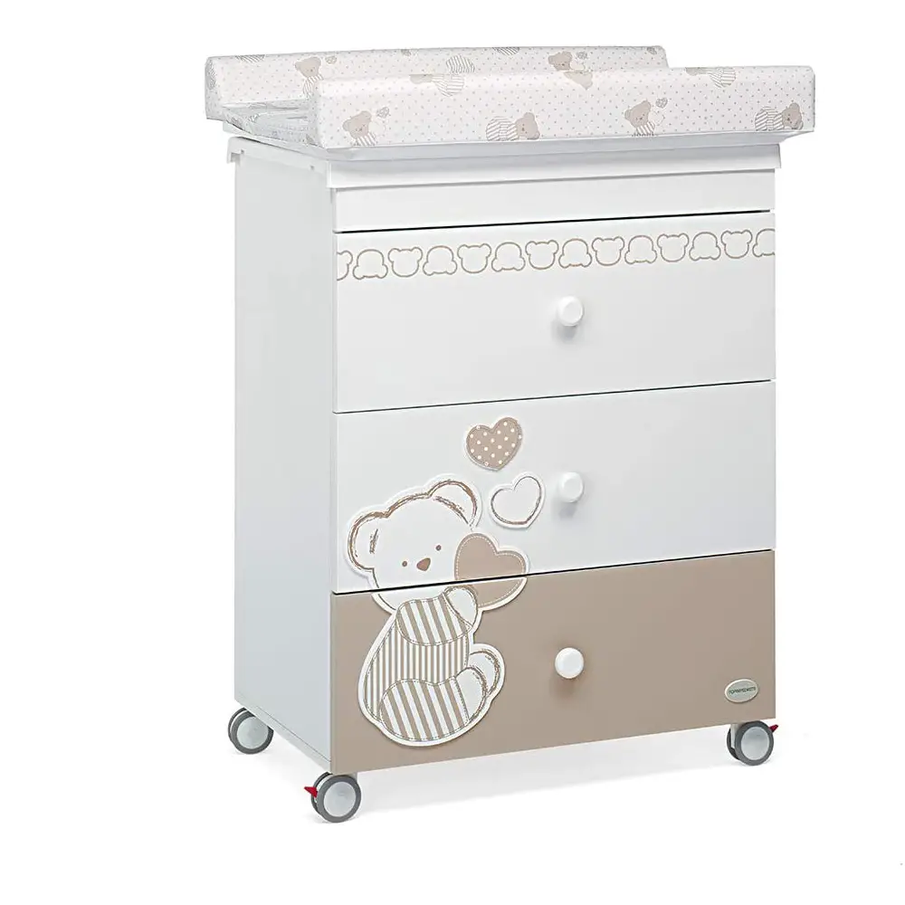 Dolcecuore Bagnetto Fasciatoio Bianco Tortora – Foppapedretti - Zona cambio e bagno