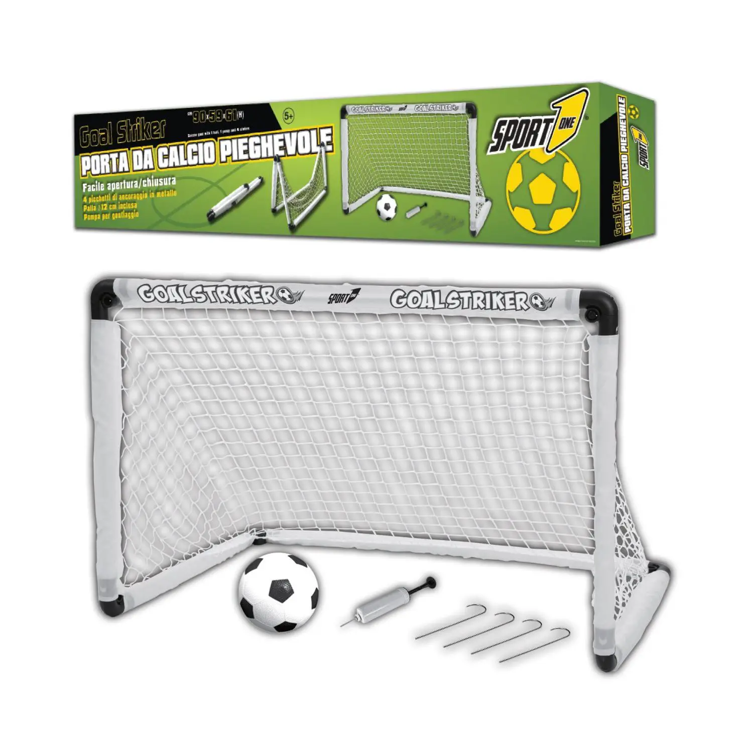 Goal Striker Porta Pieghevole – Set Calcio Portatile per Bambini - Attrezzature sportive