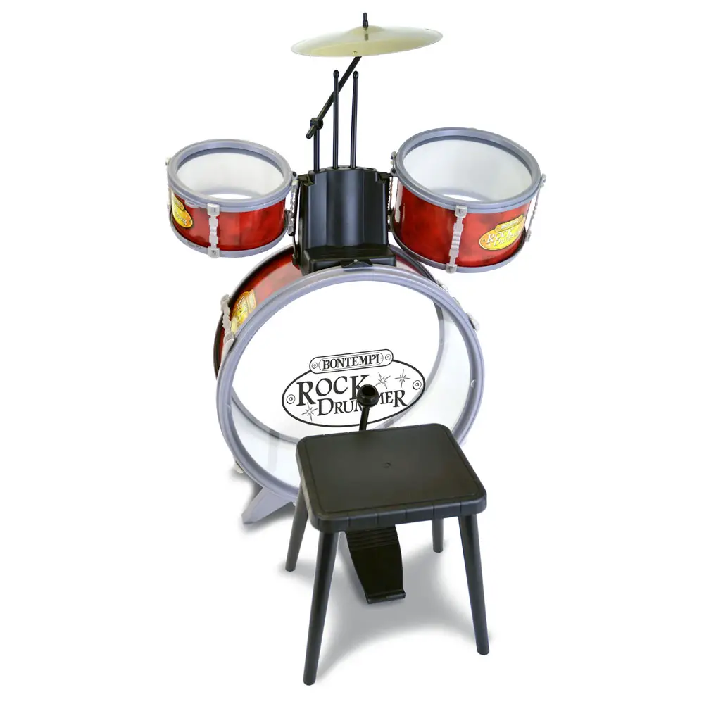 Batteria Rock Drummer Bontempi con 4 Elementi – Ideale per Giovani Musicisti - musicali
