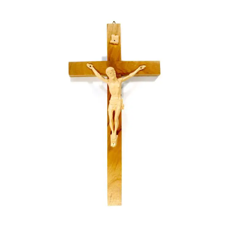 Crocifisso in Legno Chiaro Cm.30 - Accoglienza