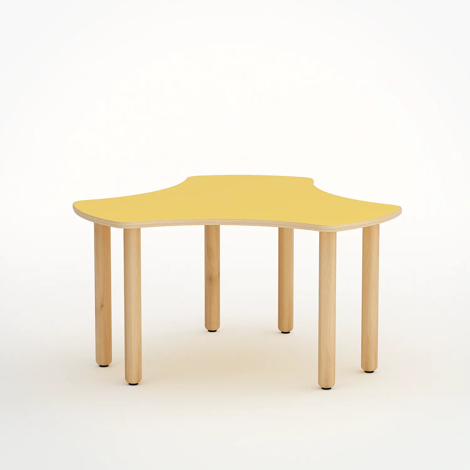TAVOLO ONDA ESATONDO H 58 CM - MISURA 3 - GIALLO - Cattedre e tavoli lavoro