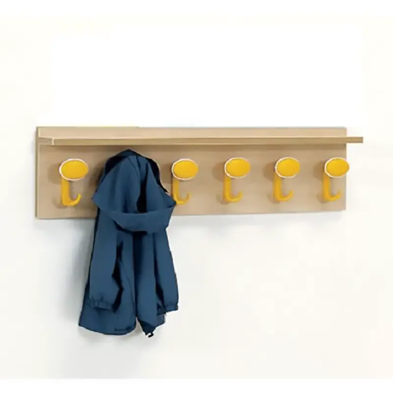 Fascia Appendiabiti Forma 6 posti Mensola per Scuola - Conforme CAM - Accoglienza