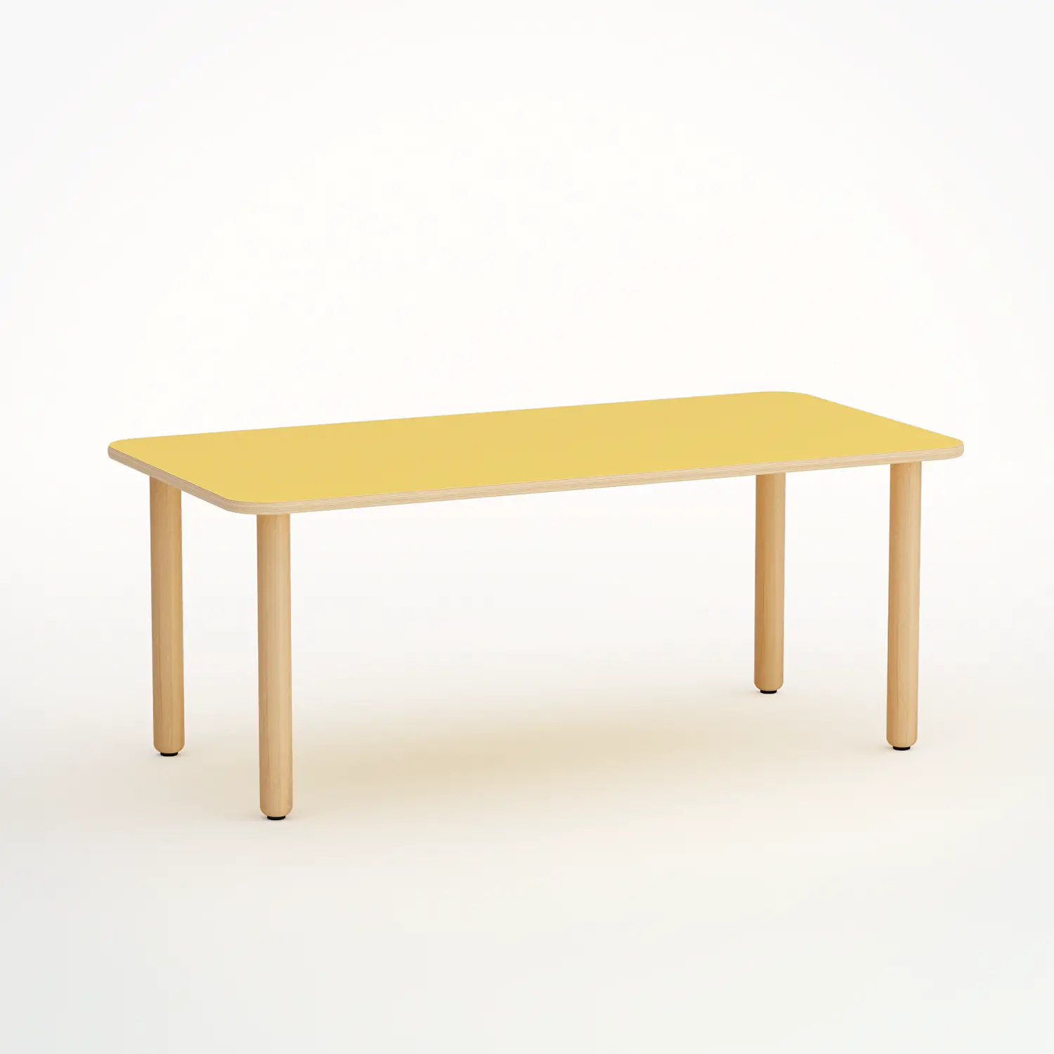 Tavolo Forma Rettangolare Giallo H 52 Cm - Misura 2 - Scuola Dell'infanzia - Conforme CAM - Tavoli e Cattedre