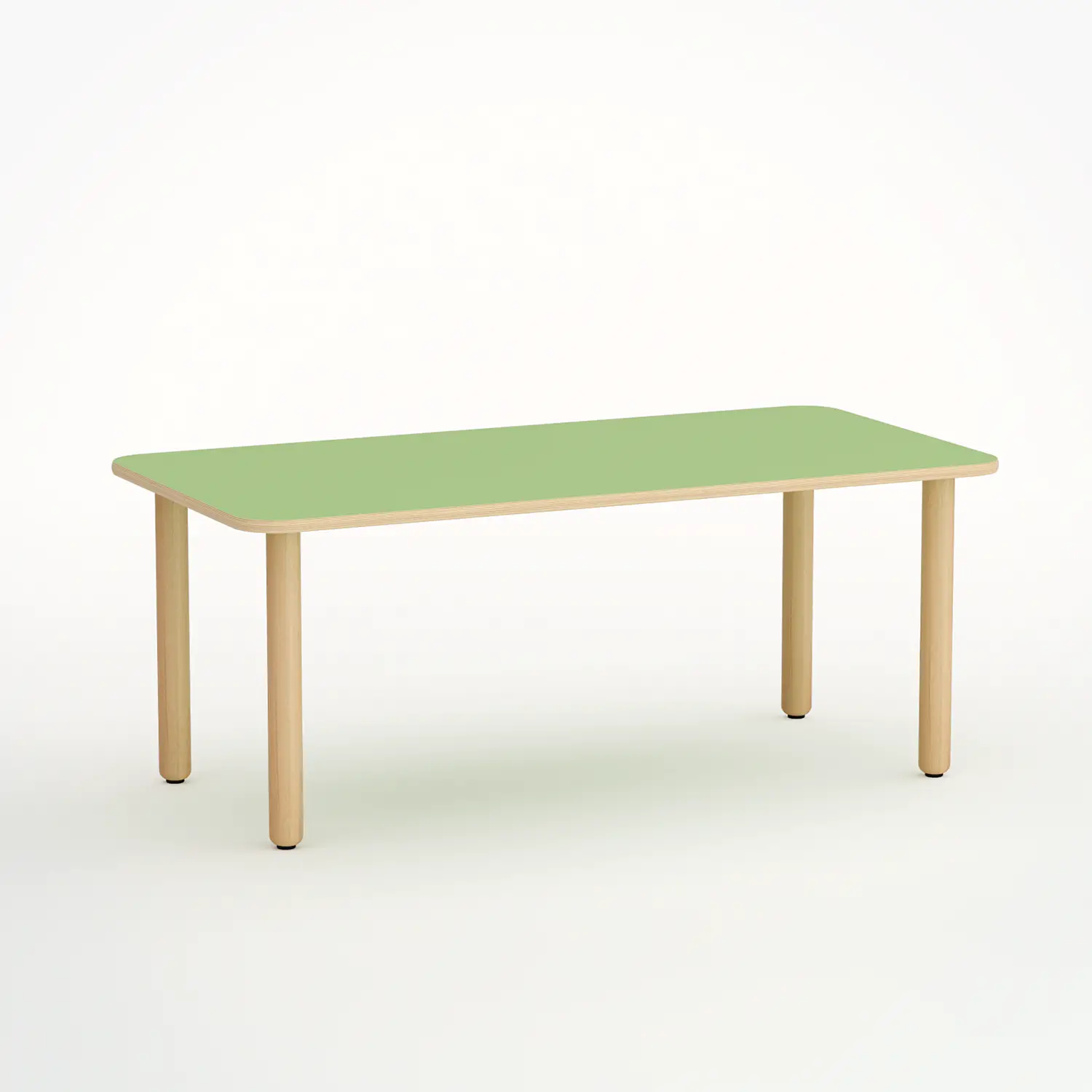 Tavolo Forma Rettangolare Verde H 52 Cm - Misura 2 - Scuola Dell'infanzia - Conforme CAM - Tavoli e Cattedre