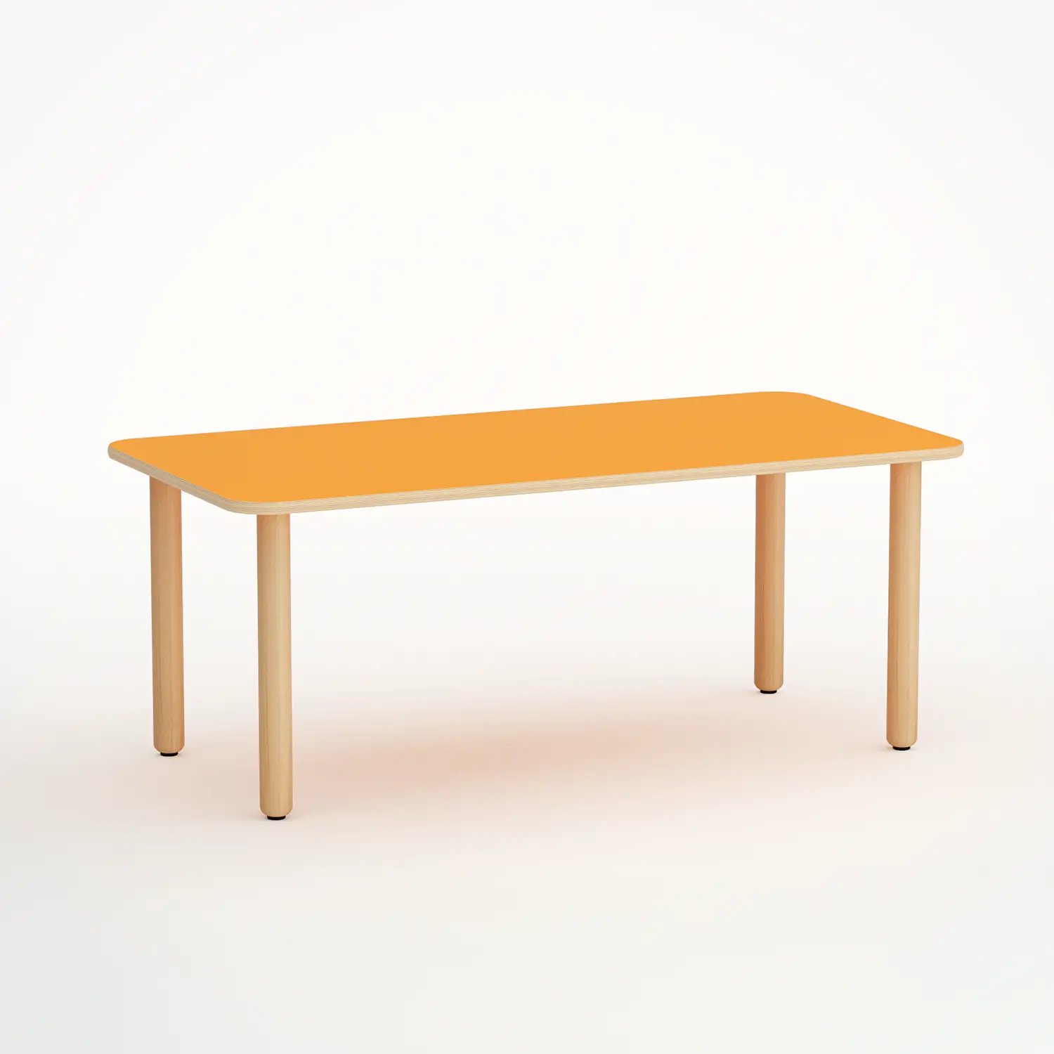 Tavolo Forma Rettangolare Arancio H 52 Cm - Misura 2 - Scuola Dell'infanzia - Conforme CAM - Tavoli e Cattedre
