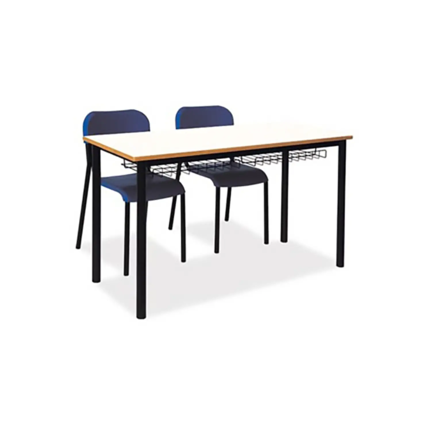 Banco Biposto 600 - Sottopiano In Griglia H 76 Cm. Per Ambienti Scolastici - Conforme CAM - Arredo scuola dell'obbligo