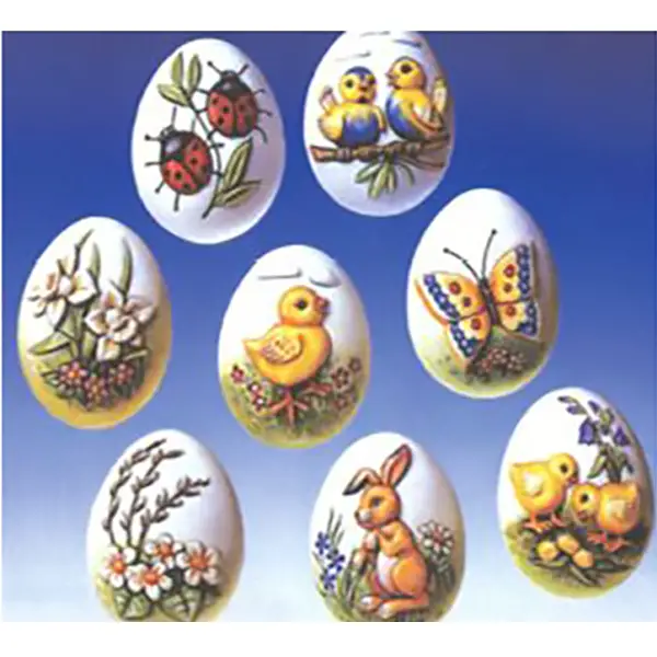 Stampo per Colata – Uova Pasquali 8 Soggetti per Gesso, Cera - Paste per modellare