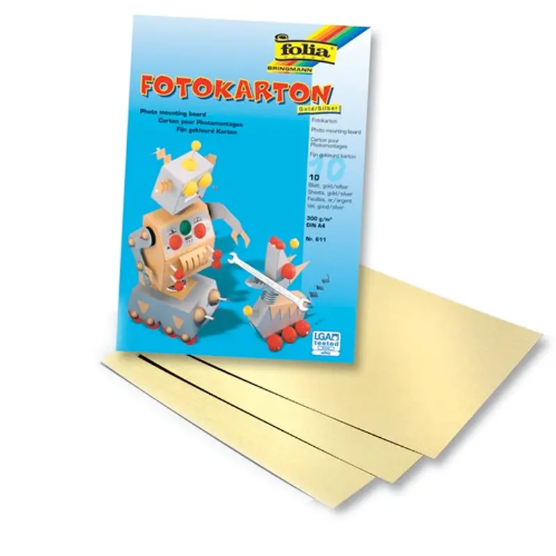 Cartoncino Pesante Premium 300 gr/mq 50x70 cm Oro Lucido - Carta e cartoncino