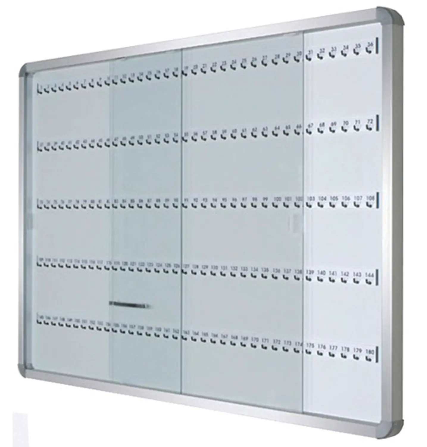 Bacheca Porta Chiavi 81 Posti con Ante Scorrevoli – Armadietto da Parete Sicuro - Accessori ufficio