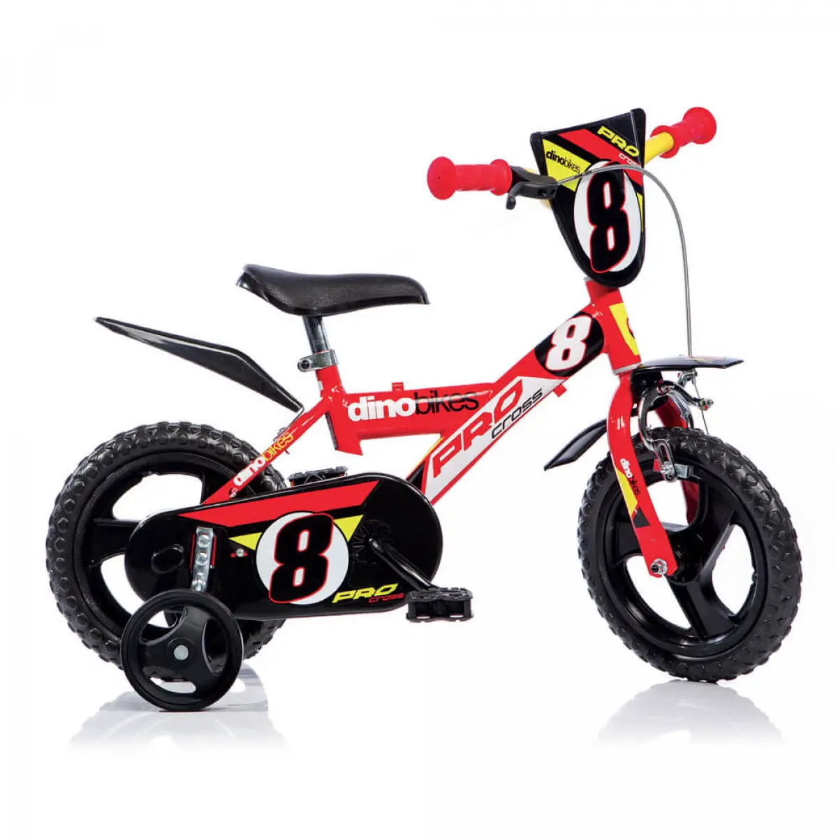 Bicicletta Bambino 14" – Dino Bikes 416 Pro Cross con Rotelline Stabilizzatrici (5-7 Anni) - biciclette bambini