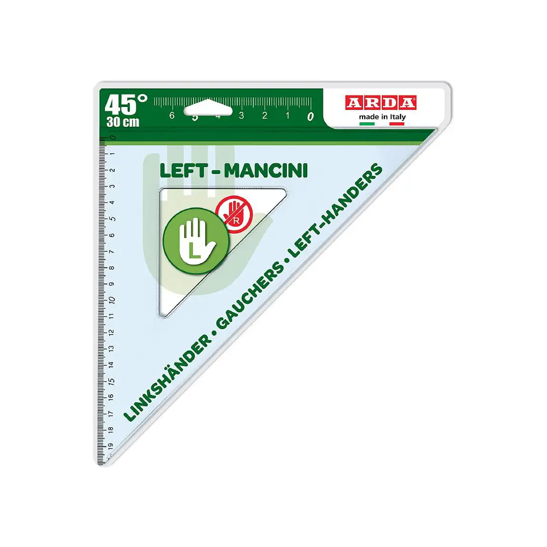 Squadra per Mancini 45° – 30 cm - Disegno tecnico