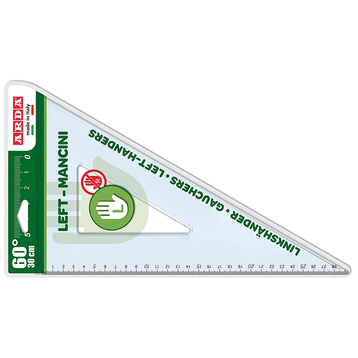 Squadra per Mancini 60° – 30 cm - Disegno tecnico