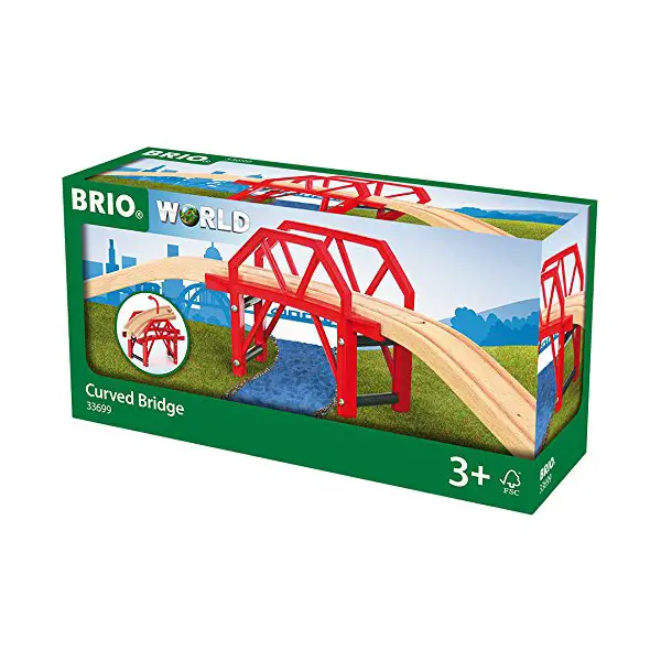 BRIO Ponte Curvo – Accessorio per Percorsi Sopraelevati - Costruzioni in legno