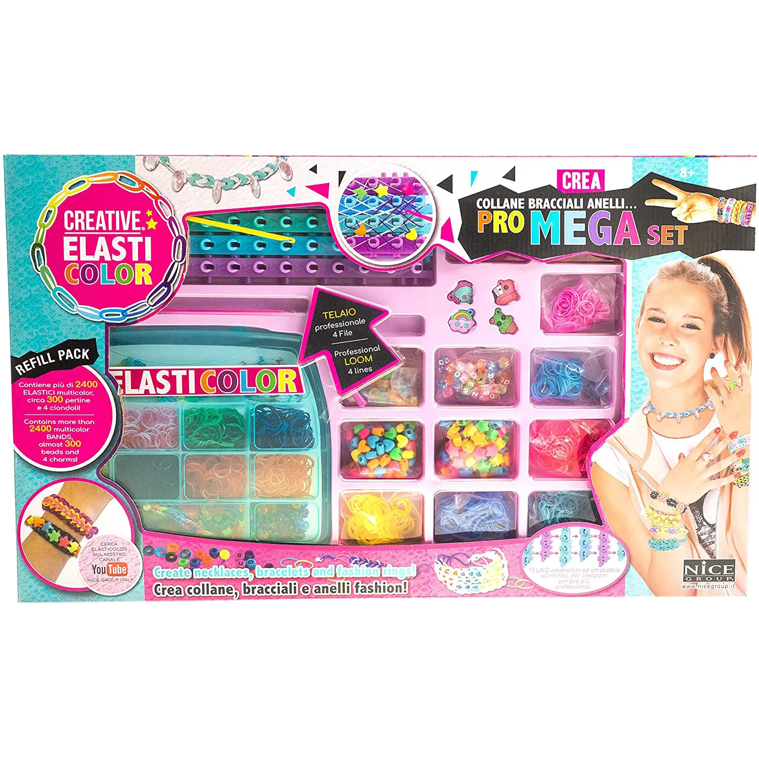 Elasticolor Pro Mega Set Collane Braccialetti Anelli Nice 03002 - creatività