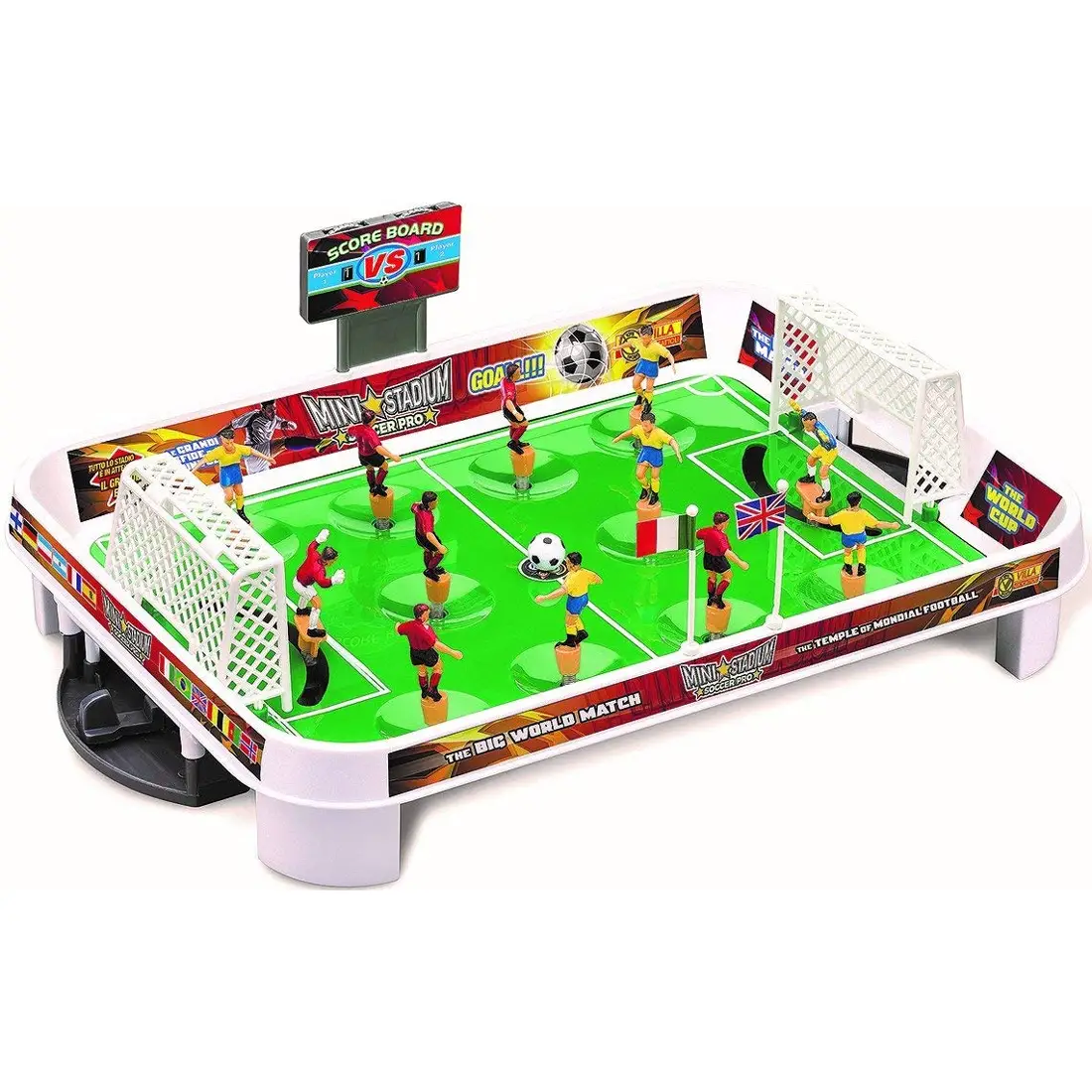 Biliardino Calcio Balilla 6 Aste Mini Stadium Soccer Pro - Calcetto da Tavolo Completo con Accessori - tavoli gioco