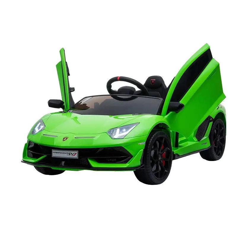 Auto Elettrica Per Bambini Lamborghini Aventador SVJ 12V Verde Con Radiocomando - auto