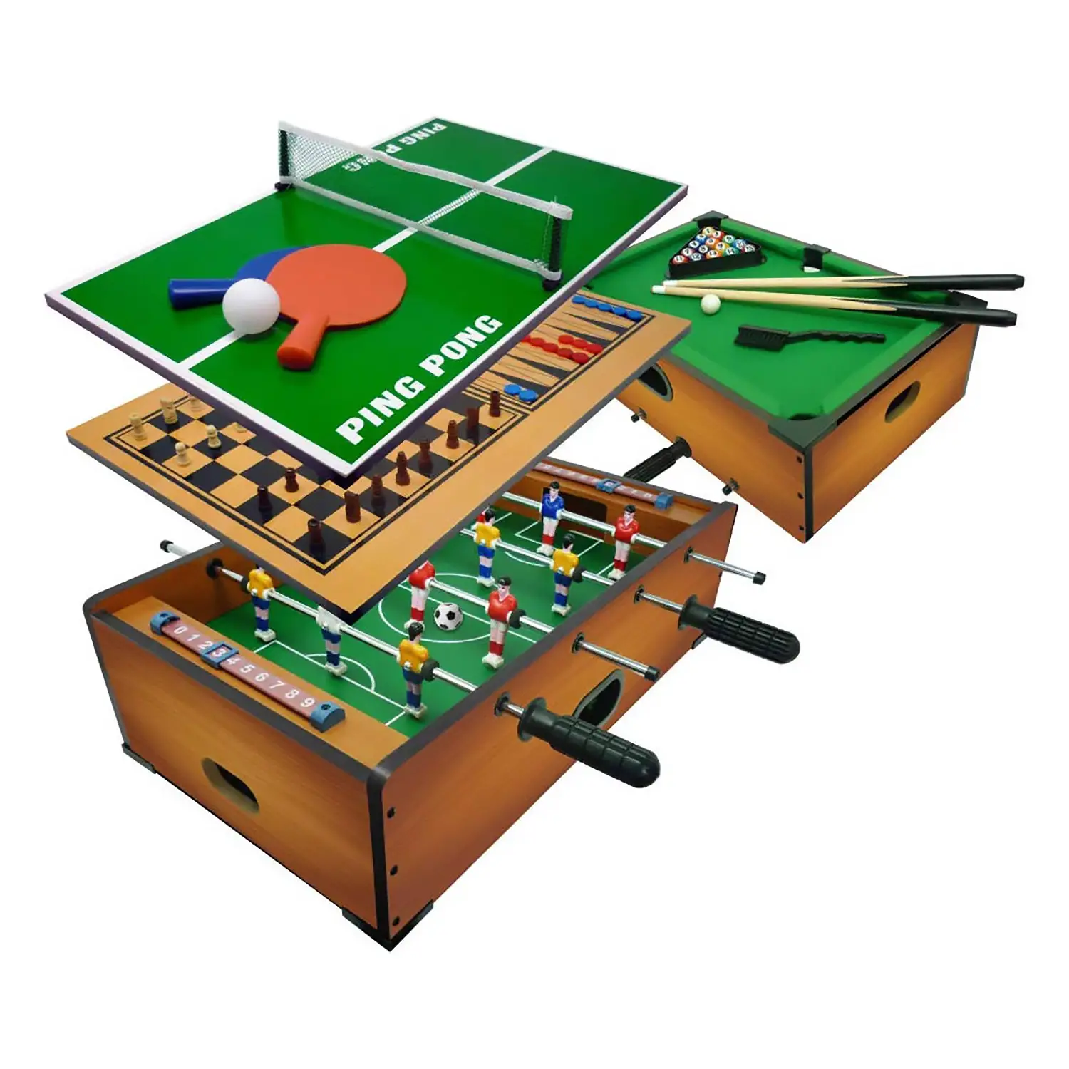 Sport1 Multigioco Mini Calcetto + Biliardo 6 in 1 da Tavolo - tavoli gioco