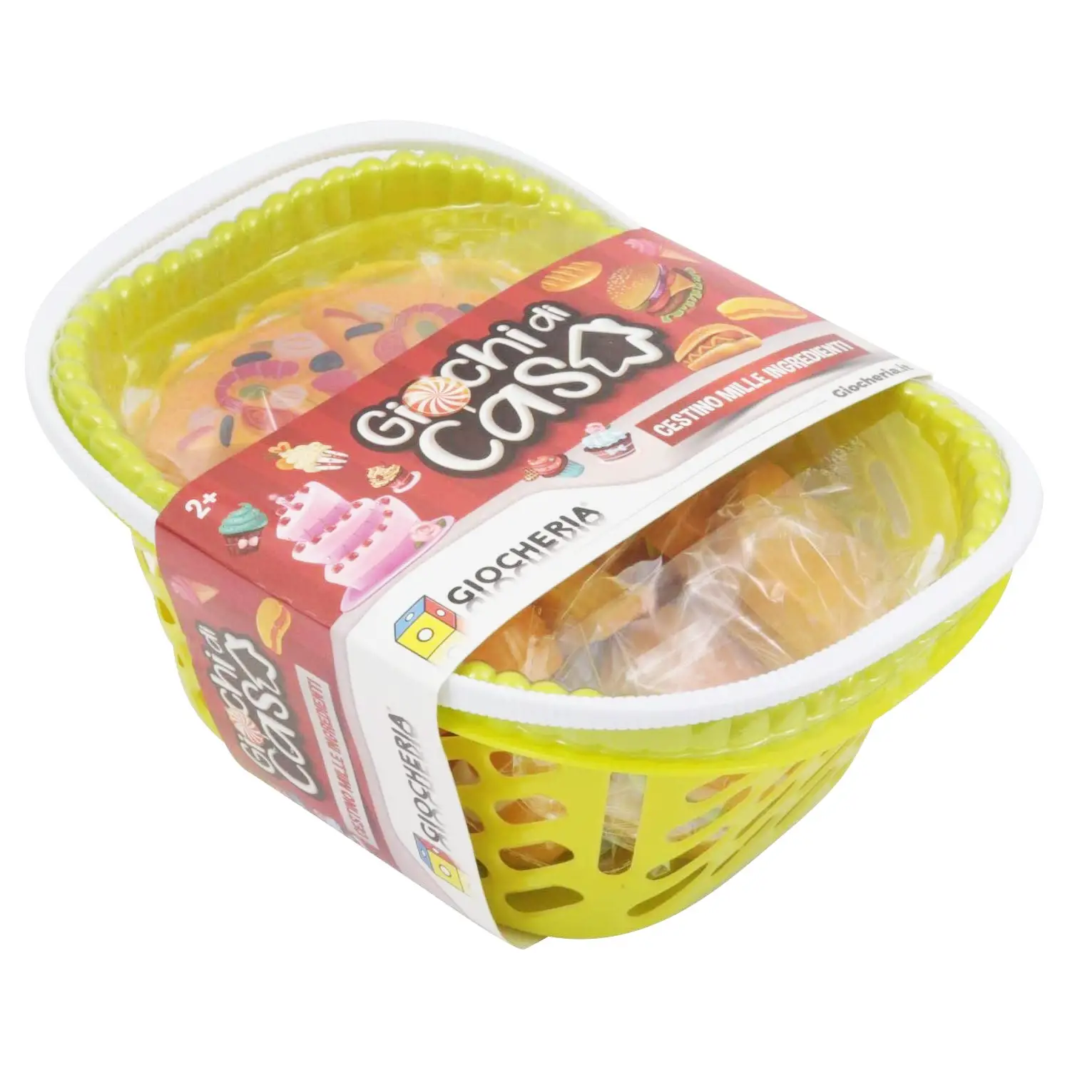 Cestino degli Alimenti in Plastica Realistica - Gioco di Imitazione per Bambini - Alimenti, mercatini, stoviglie