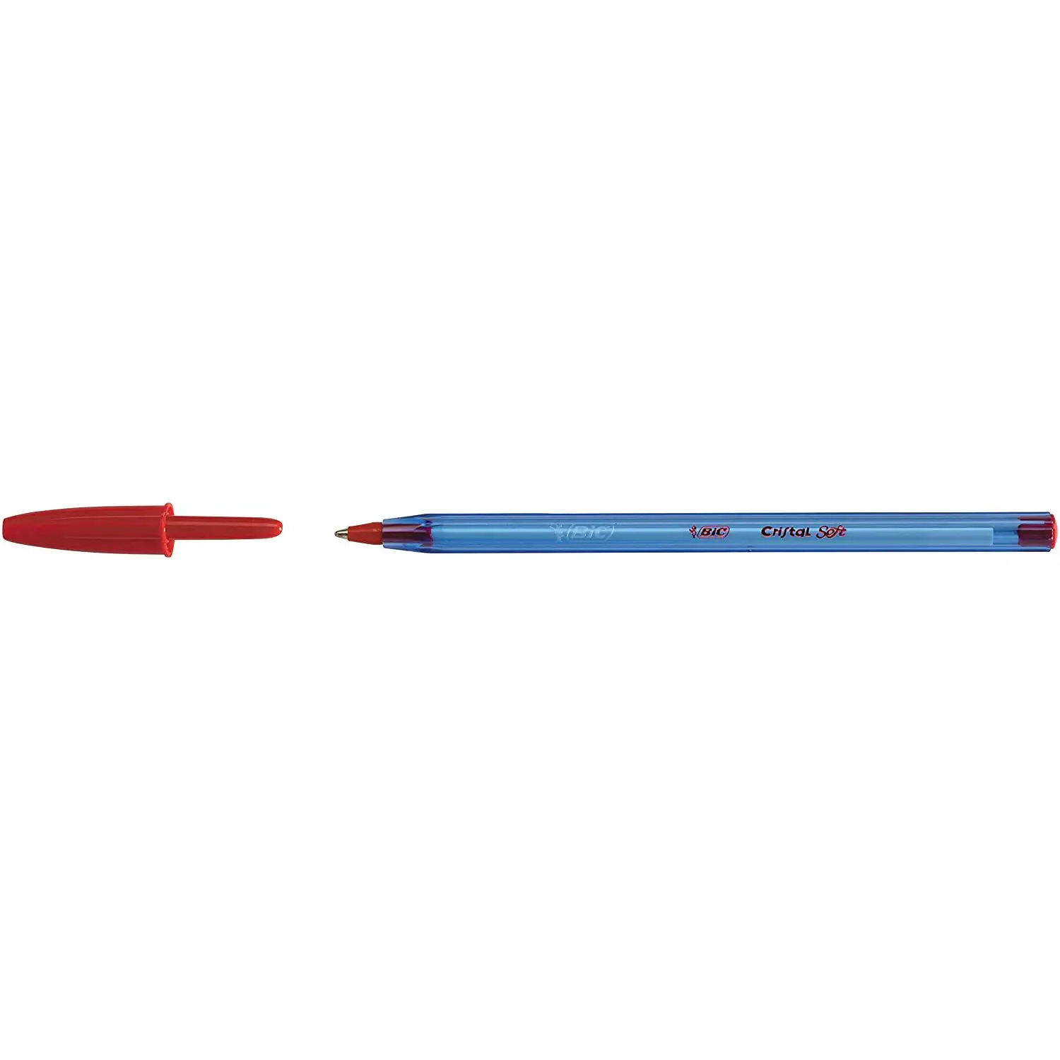 Penna Bic Cristal Soft – Punta 1.2 mm, Inchiostro Rosso - penne pennarelli ufficio