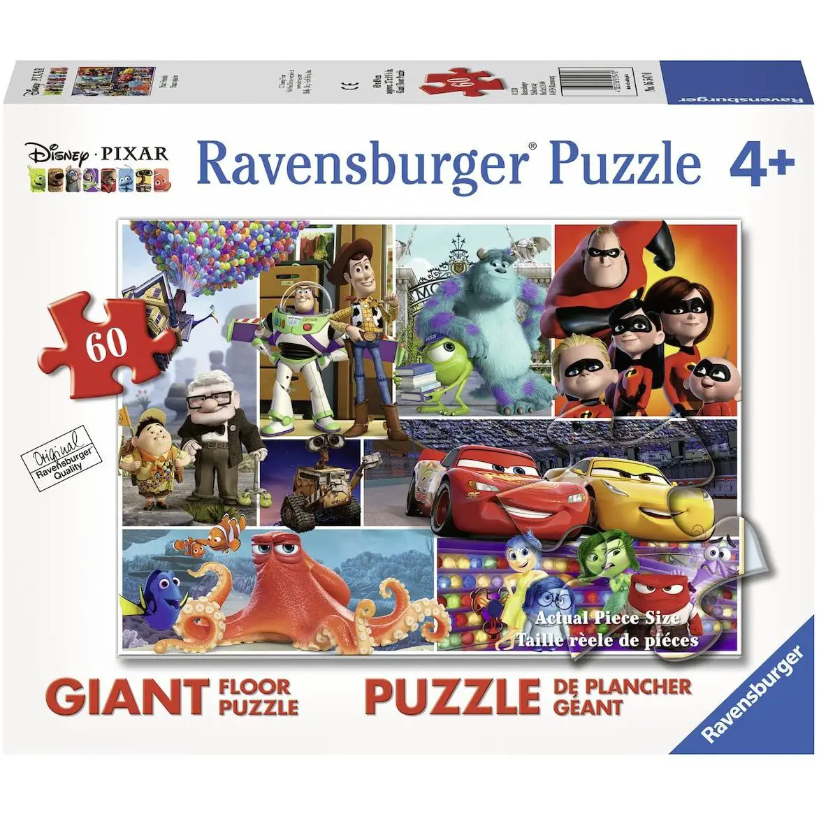 Puzzle 60 Pezzi Giant Disney Pixar Friends – Ravensburger - Puzzle in cartone