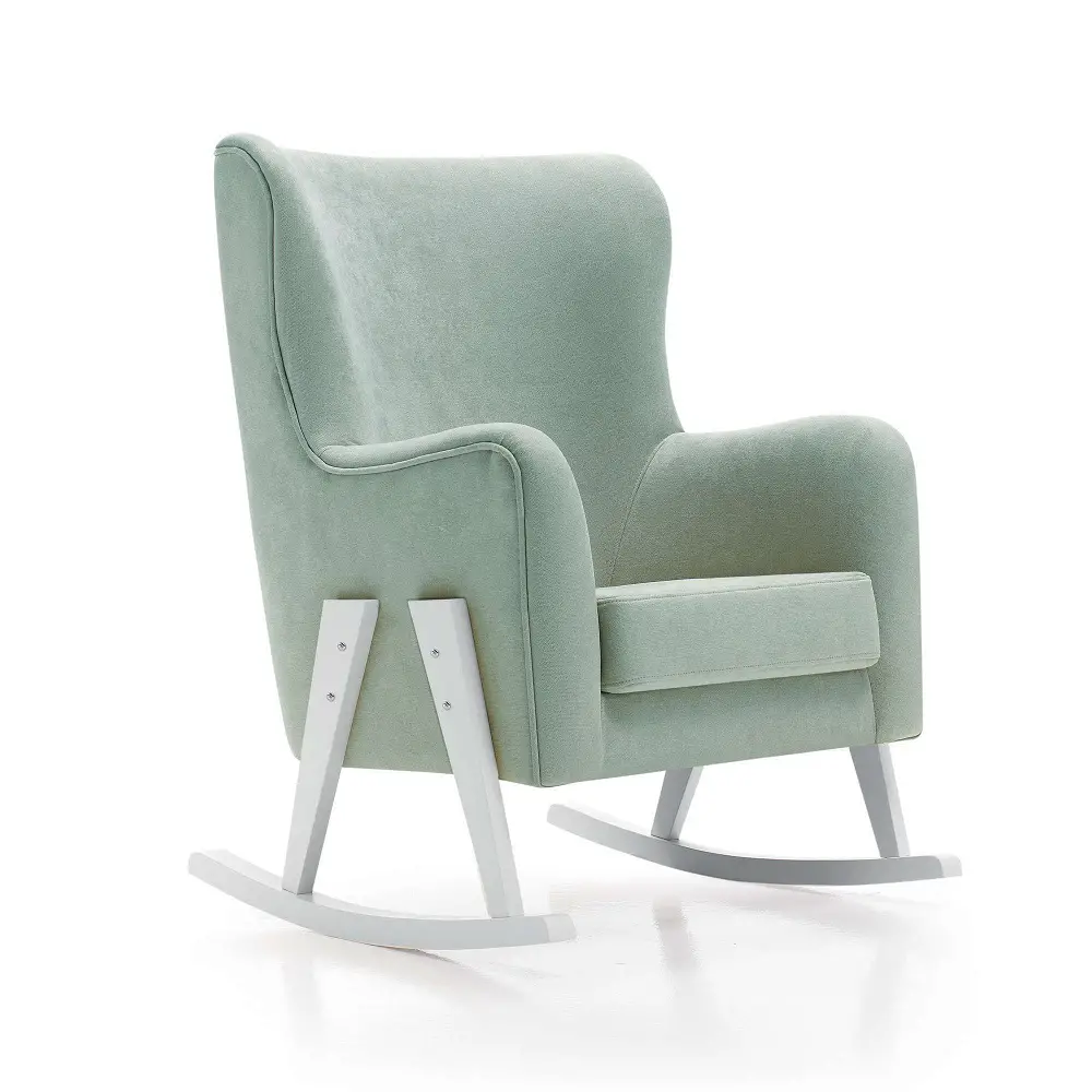 Poltrona Allattamento Glam Mint Gambe Bianche SL119T-055B Alondra - complementi d'arredo
