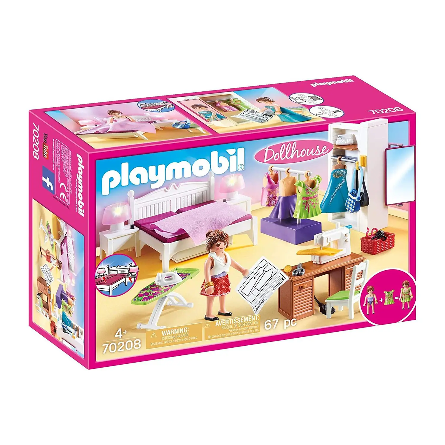 Playmobil 70208 Camera da Letto con Angolo Cucito e Luci, da 4 Anni - playmobil
