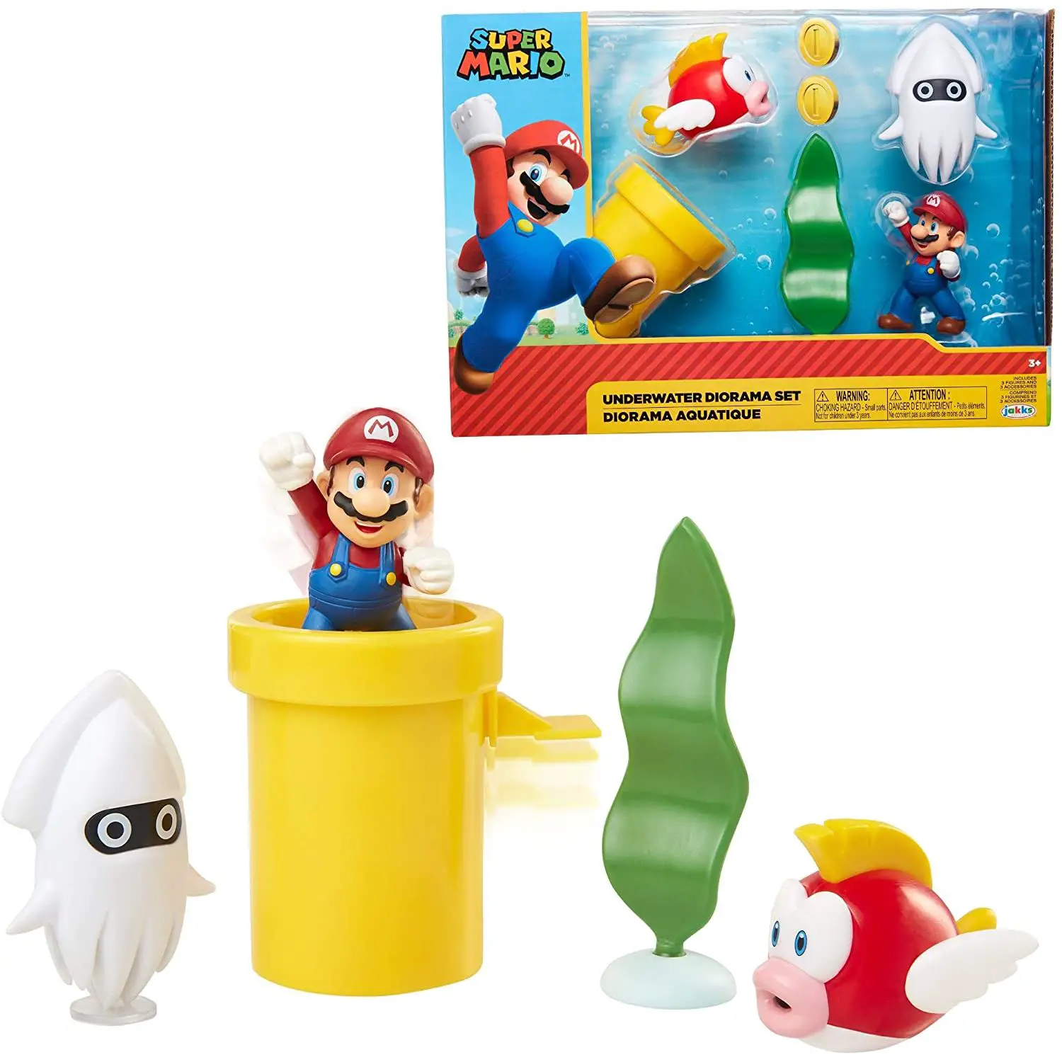Nintendo Underwater Diorama Set - Super Mario - action figures ed accessori