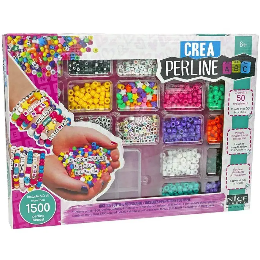 Perline ABC 1500 – Set Perline Creative NICE per Bambini - creatività