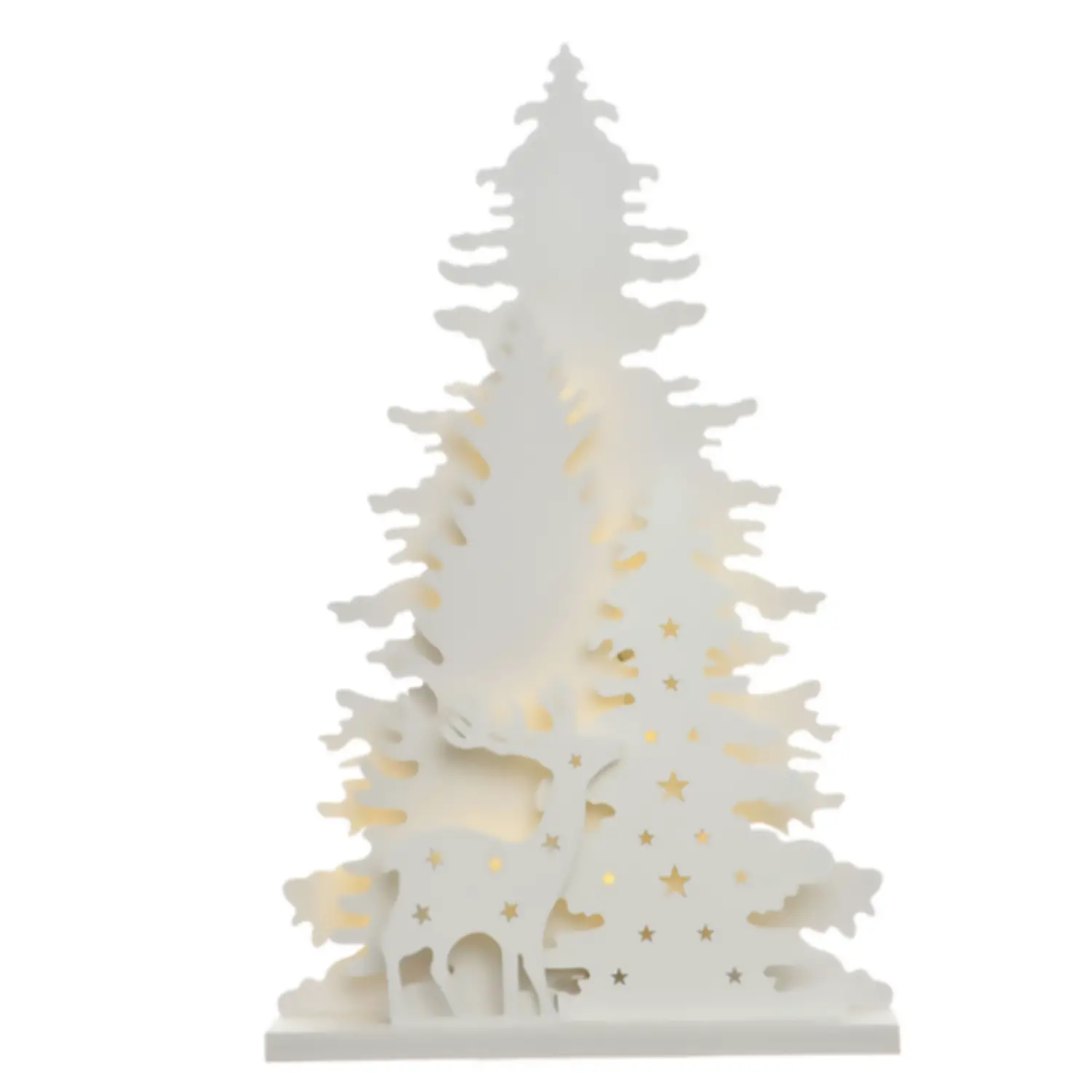 Albero Scenario con LED Bianco Caldo Kaemingk – Decorazione Natalizia Elegante - addobbi casa