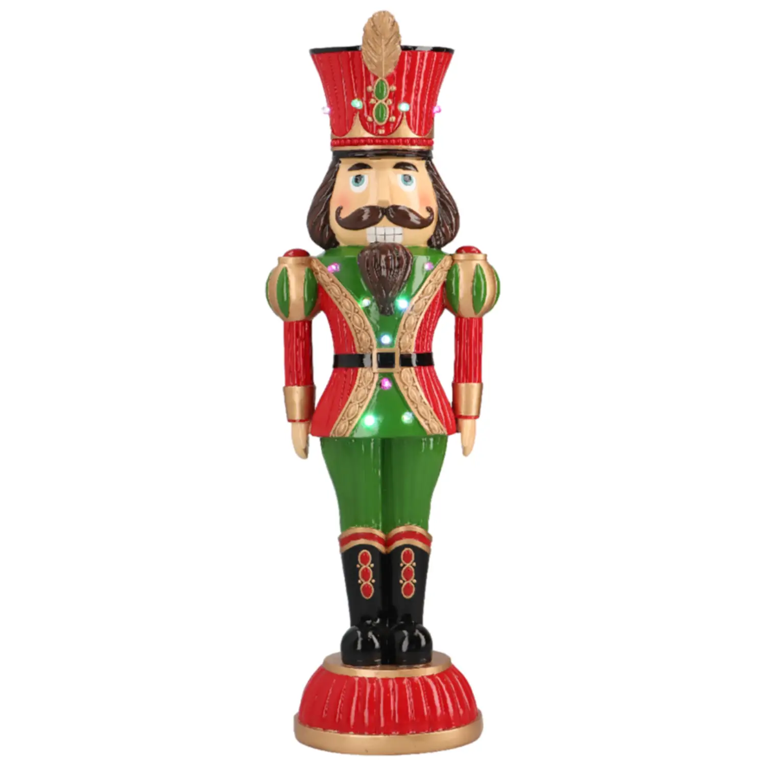 Schiaccianoci con Luci LED Multicolori – 48 cm - schiaccianoci