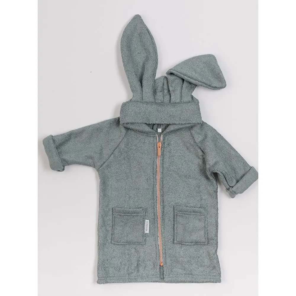 Accappatoio Vestaglia in Spugna Bamboom 4-6 Anni con Zip – Leadgrey - accappatoi