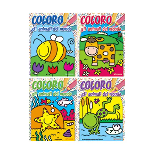 Libro da Colorare “Coloro gli Animali del Mondo” – Età 3+ Anni - Prima biblioteca