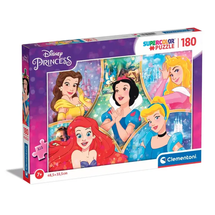 Puzzle 180 Pezzi Princess – Puzzle Bambini dai 7 Anni – Clementoni Supercolor - Puzzle in cartone