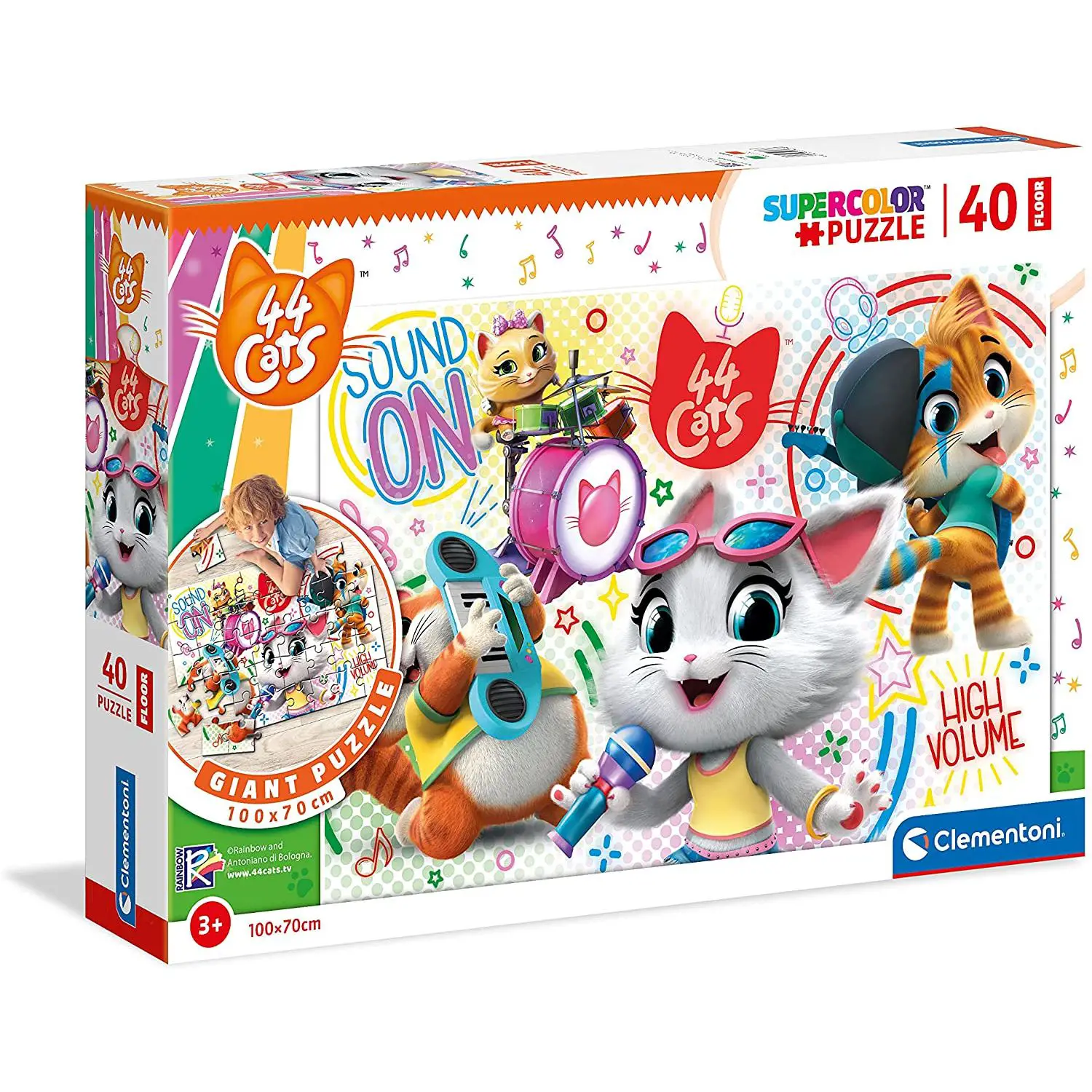 Puzzle 40 Pezzi Floor 44 Gatti – Clementoni - Puzzle in cartone