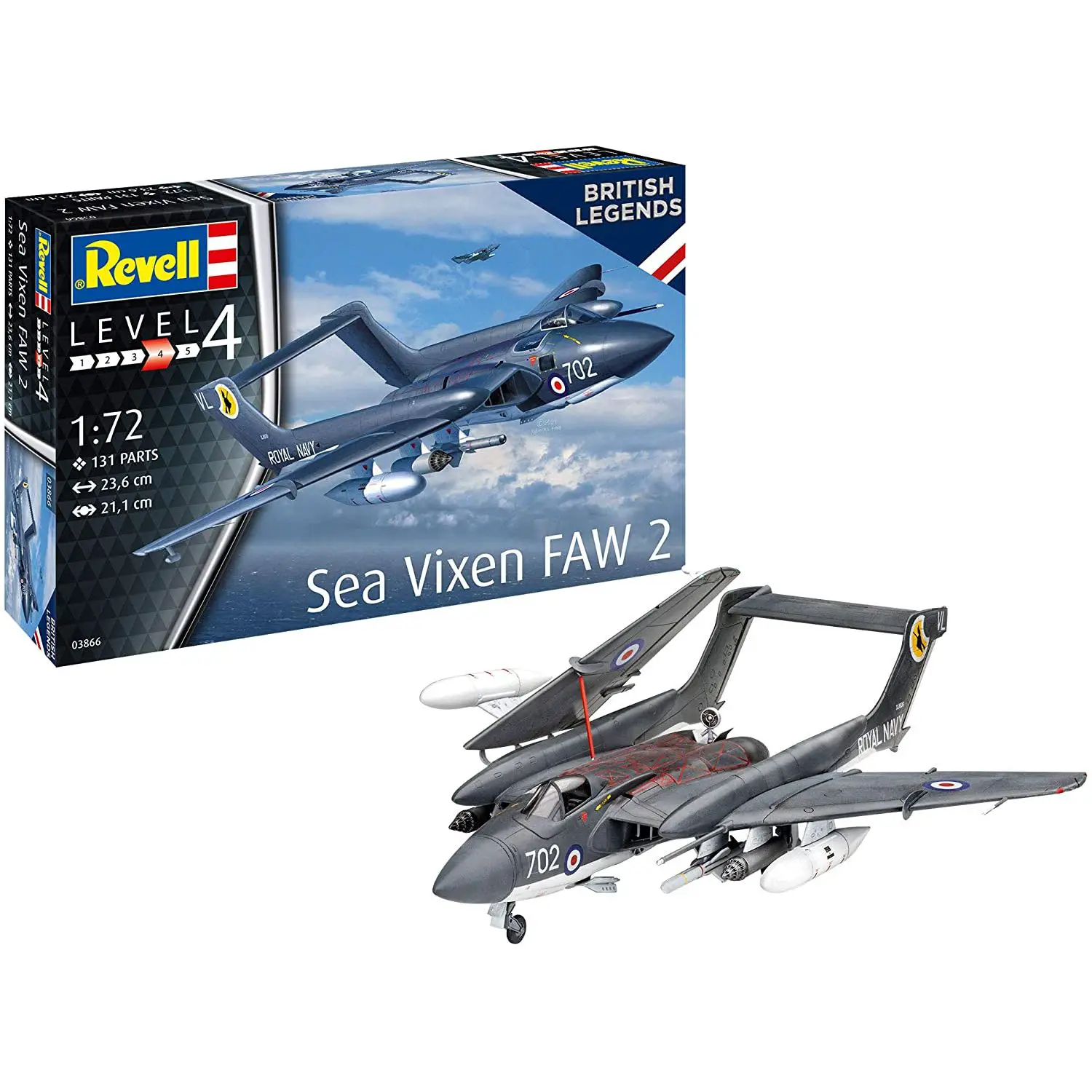 Sea Vixen FAW.2 70th Anniversary Scala 1:72 – Kit Modellismo Aereo Militare - aeronautico