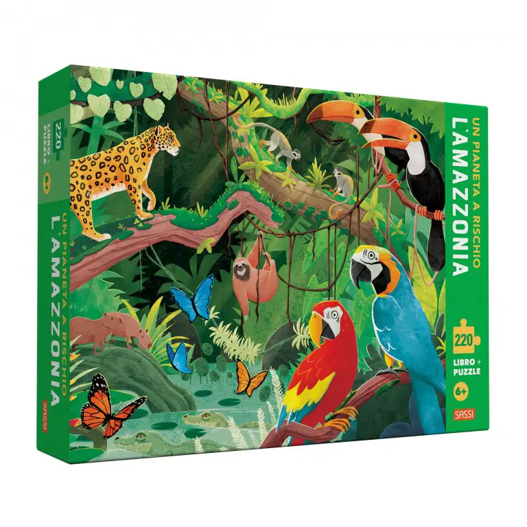 220 Pezzi Puzzle – Un Pianeta a Rischio: L’Amazzonia | Libro Educativo e Puzzle - Prima biblioteca