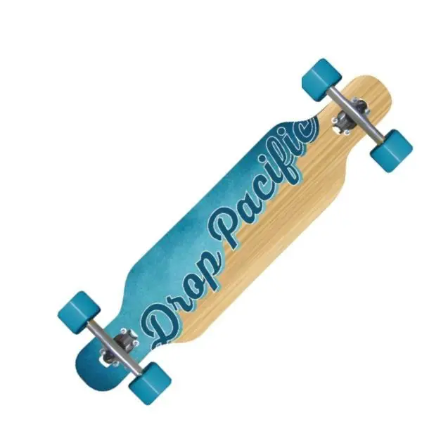 Longboard Drop Pacific - Tavola 97x23 cm, Multistrato di Acero - skateboard