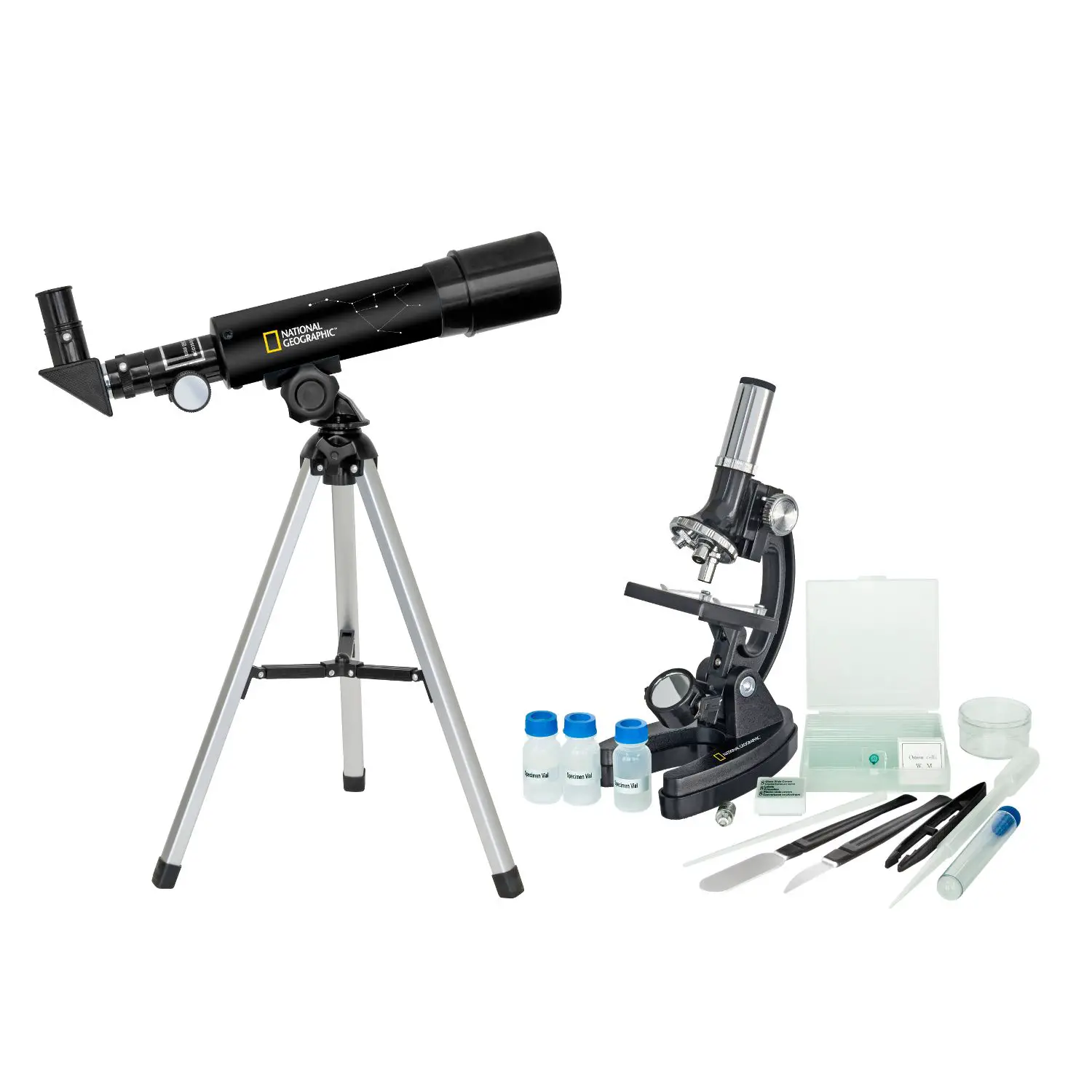 Set Telescopio + Microscopio (Composto da Telescopio 50/360 + Miscoscopio 300x-1200x) - giochi scientifici