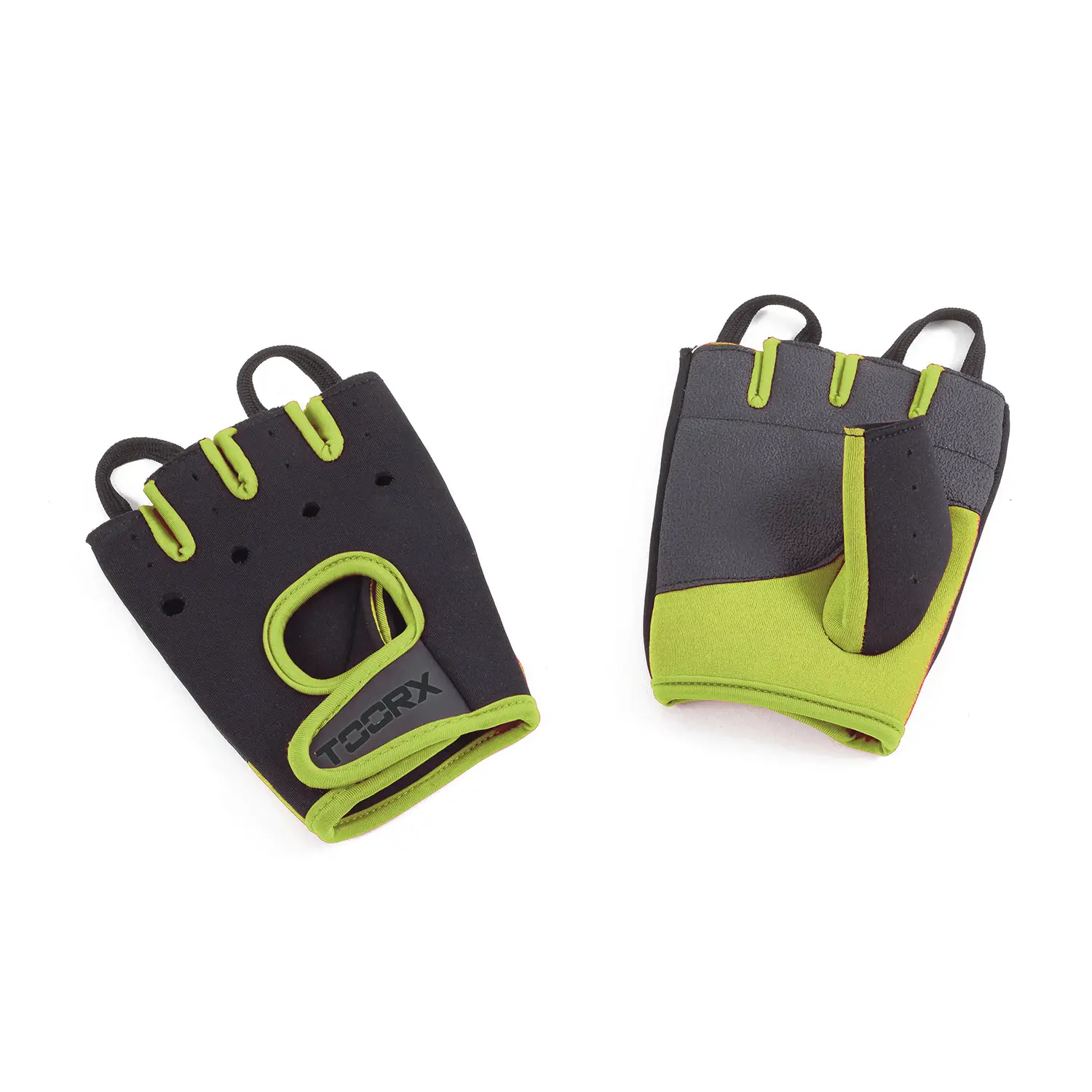 Guanti in Neoprene Lycra Pelle Scamosciata Taglia Xl Grigio Antracite-Verde Fluo - pesi