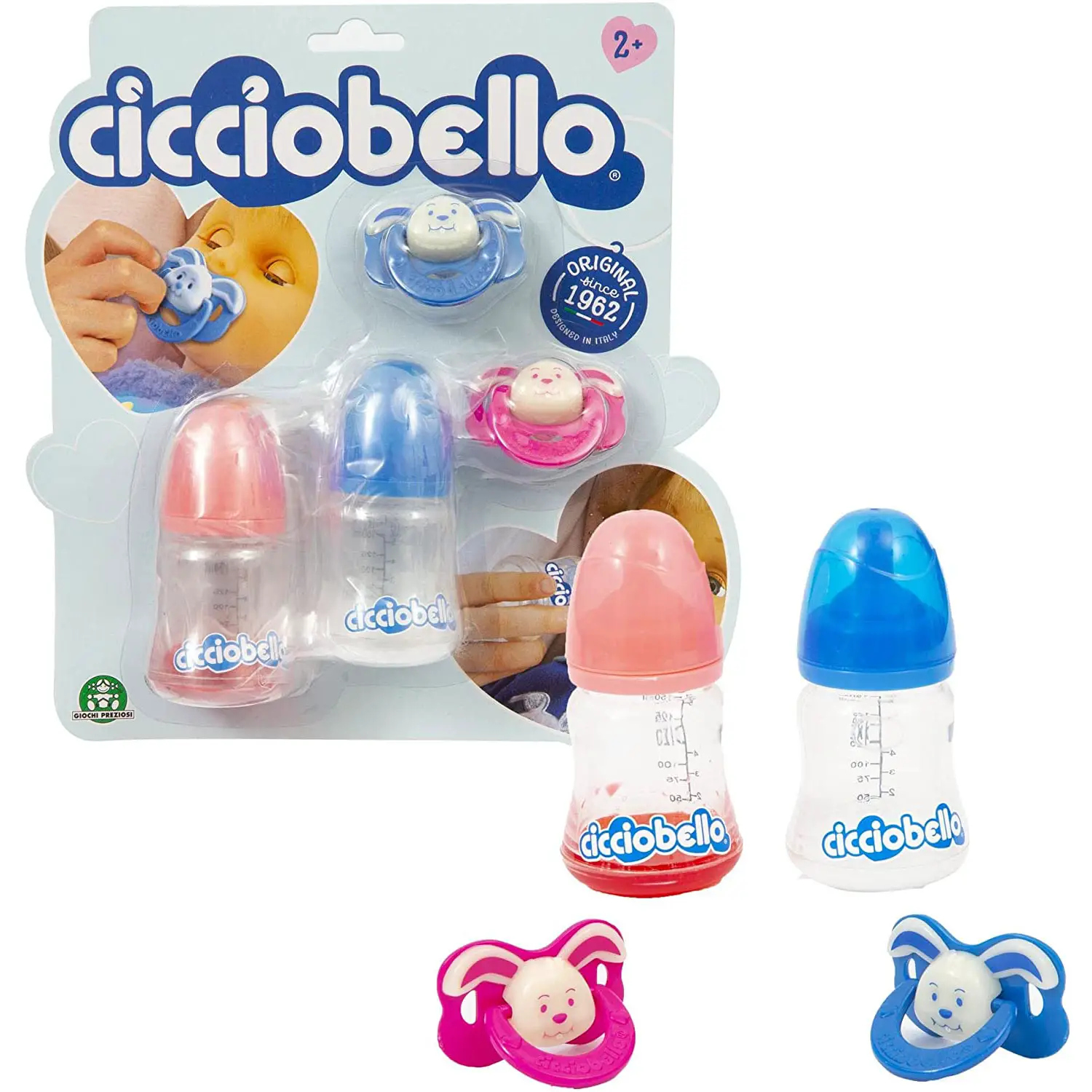 Cicciobello - Set Accessori con 2 Ciucci e 2 Biberon - play set e accessori bambole