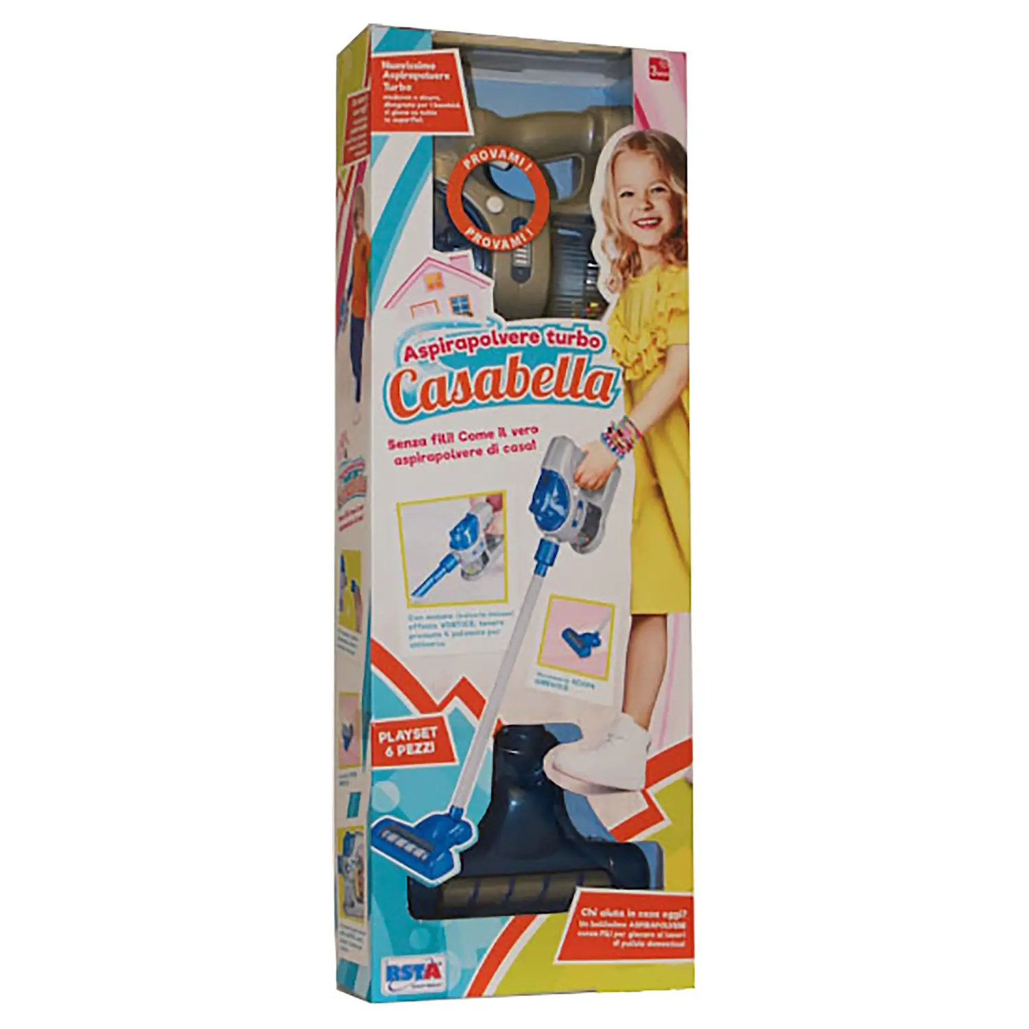 Aspiratore Turbo Verticale Casabella - Giocattolo Interattivo per Bambini - play set e accessori bambole