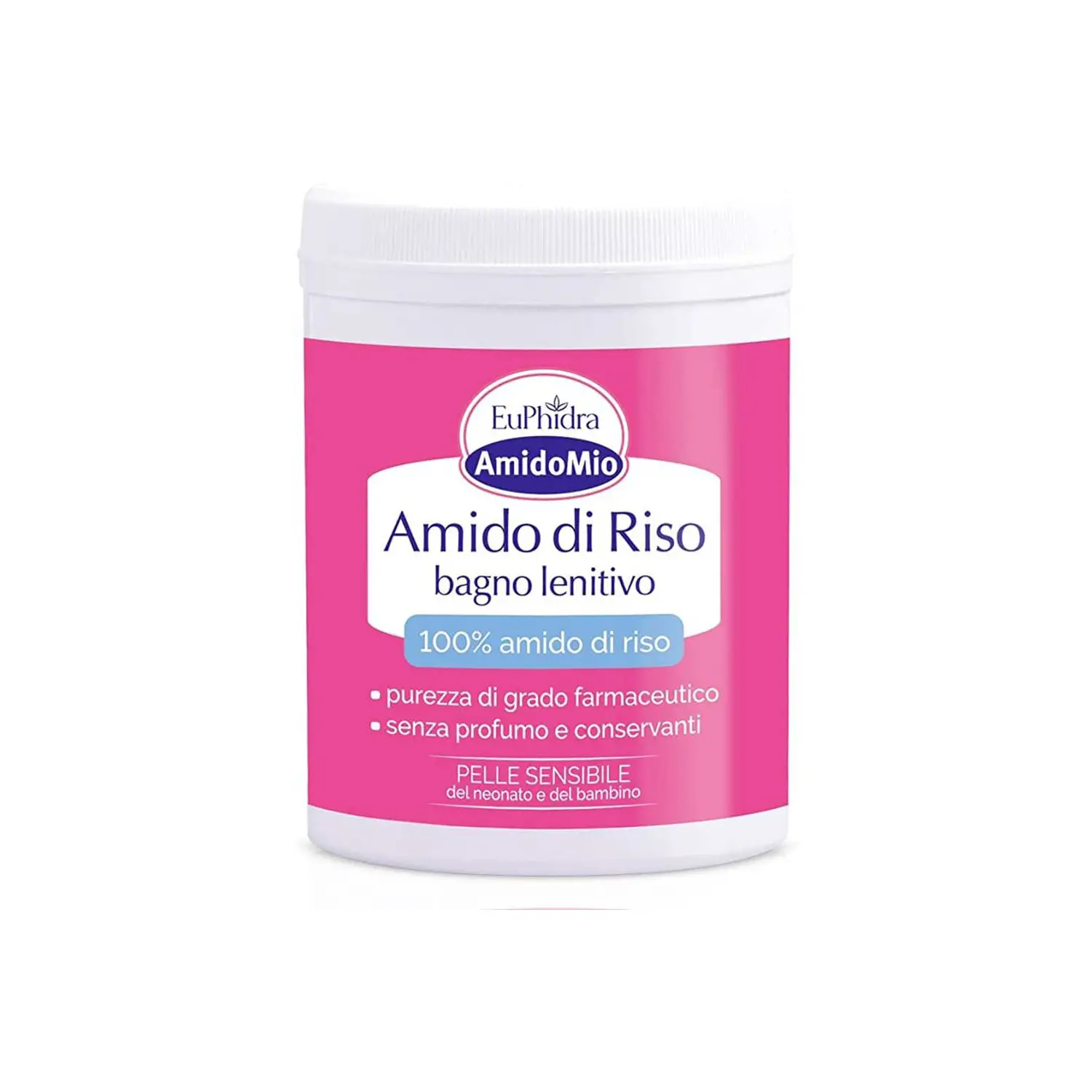 Amidomio Amido di Riso in Polvere Euphidra 200g - Lenitivo e Protettivo per la Pelle Delicata - cosmesi e igiene