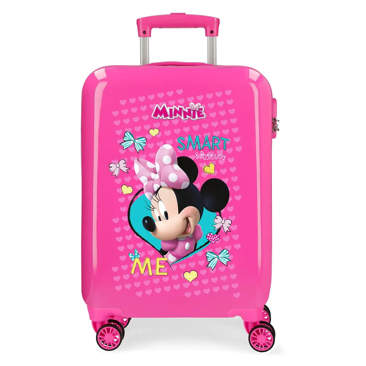 MINNIE HAPPY HELPERS TROLLEY ABS 55 CM 4 RUOTE ROSA - regalo e gadget valigeria