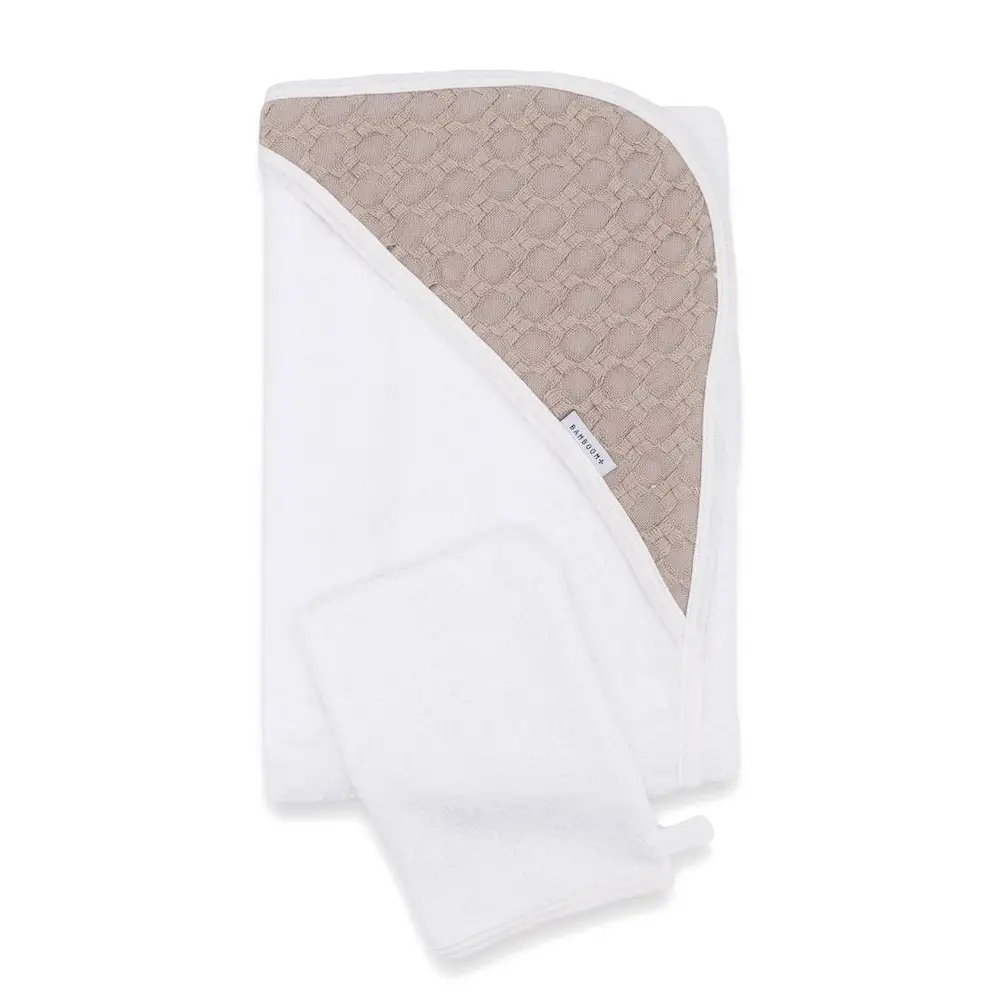 Asciugamano con Cappuccio con Guanto Honey Sand - accappatoi