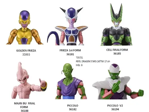 Dragon Ball Super Personaggi Dragon Stars - Assortimento Cattivi 17 cm - action figures ed accessori