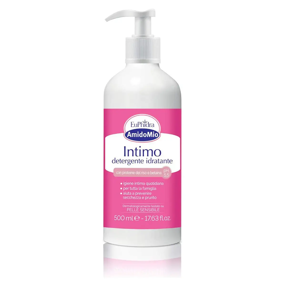 Euphidra Amidomio Intimo Detergente Idratante 500 ml – Igiene Intima Quotidiana - cosmesi e igiene