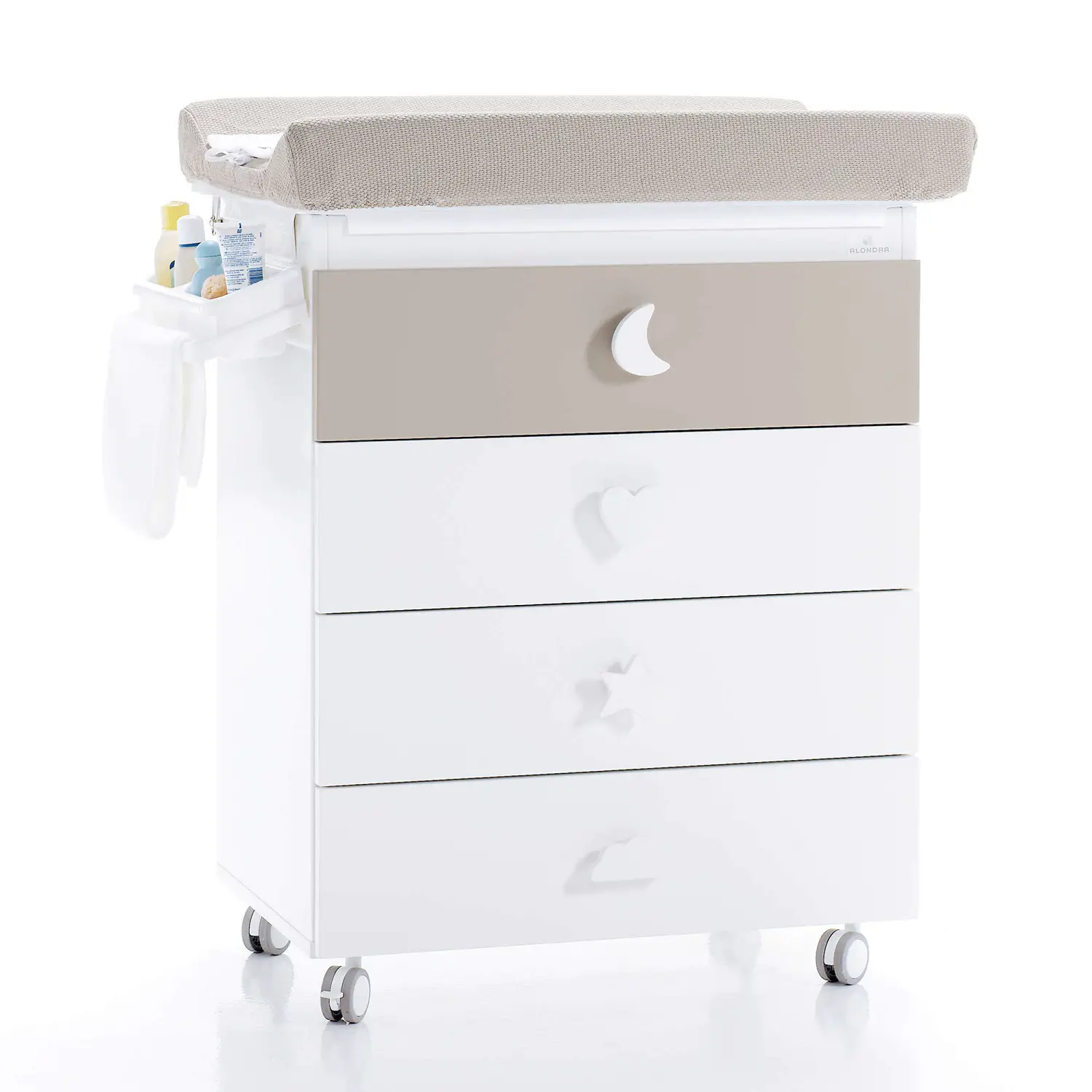 MOBILE BAGNETTO FASCIATOIO BIANCO TORTORA B754-M7753 - Zona cambio e bagno