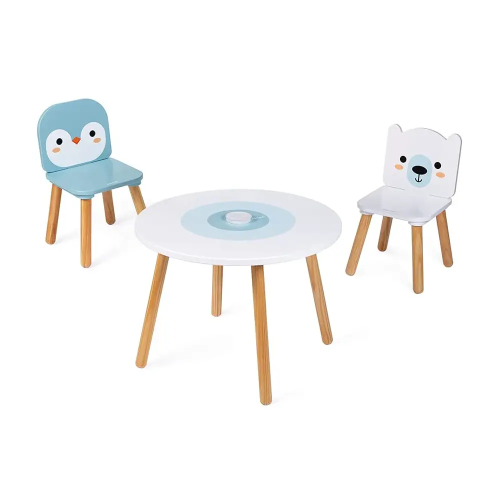 Janod Banchisa J09650 - Tavolo e 2 Sedie per Bambini - lavagne banchi scuola